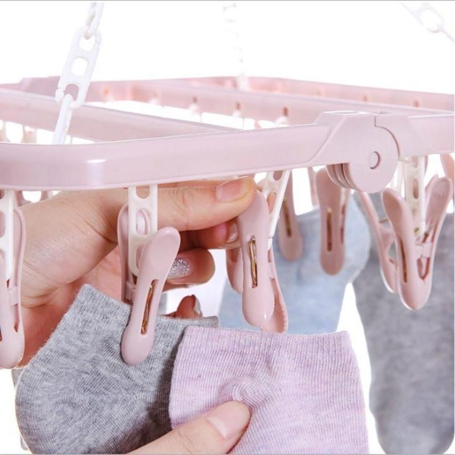 1 개의 PC 32 클립 접이는 옷 걸이 건조기 방풍  - Baby Clothing Hanging Rack 리뷰 및 가격
